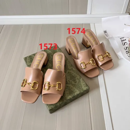 Women heel slipper shoes,heel 2.5cm or 7cm, size 34-42, SS50-1573-1574
