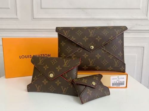 Leather bag ,5A ,size 23x16.5x0.3cm and 15.5x11.5x0.3cm and 10x7x0.3cm,no box,  B75-8