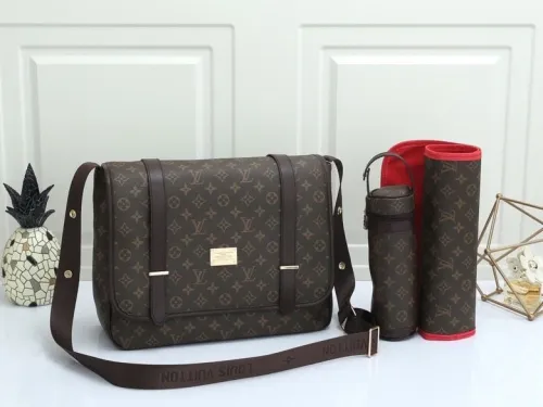 Canvas and split leather baby diaper bag + nursing bottle bag+ cushion, AAA, no box,diaper bag size  36x28x14cm,B98-44