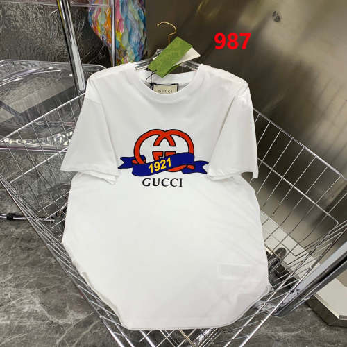 Fashion cotton T shirt for men and women, CL25-987-988