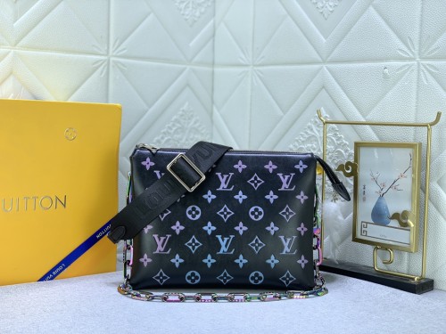 M57792 Canvas leather  bag ,5A,size 26x20x12cm, no box, B110-209