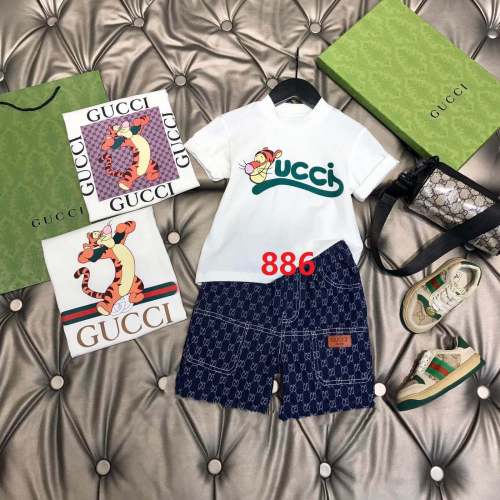 T-shirt + shorts  suit Kids set clothes, no box,CL25-886-887