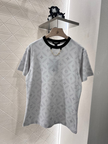 Women pure cotton hollow print T-shirt,CL35-18-19