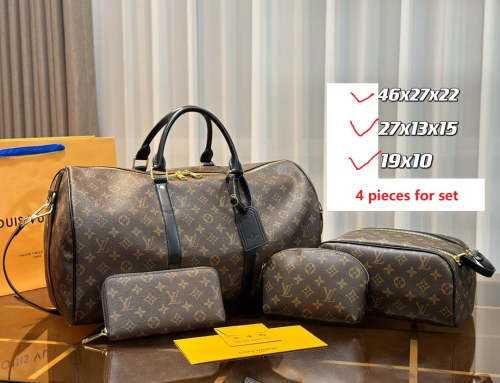 Split leather bag ,3A, size 46x27x22cm, 27x13x15cm, 19x10cm, 4 pieces for set, no box, B75-2837
