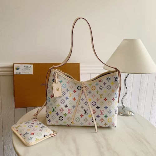 Canvas PU leather bag ,budget ,size 34x13x26cm,no box,  B35-187-190