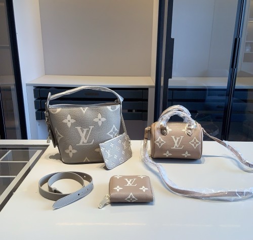 Split leather bag a set,3A ,no box,  B75-218
