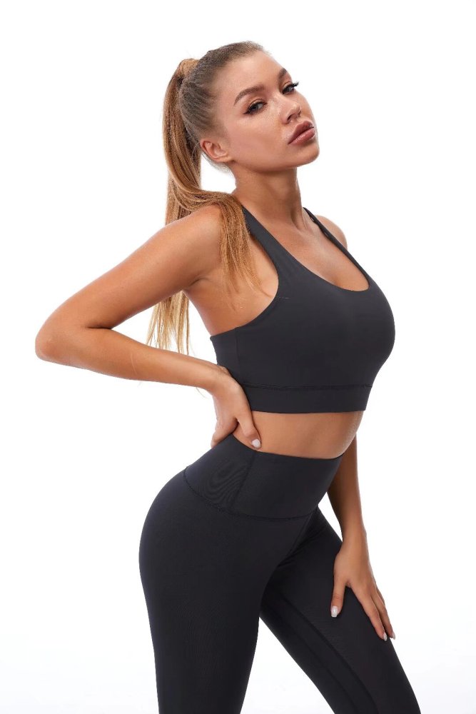 Womens Yoga Fitness Running Top and Pants Set 21113+L3029