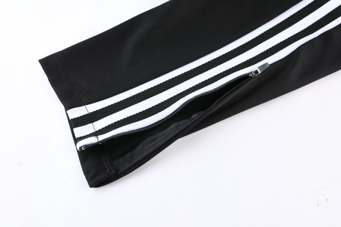 Adult Half-Zip Training Top and Pants Set Black #B201
