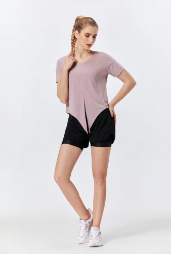 Women's Quick-dry Sports Fitness Top and Shorts Kit