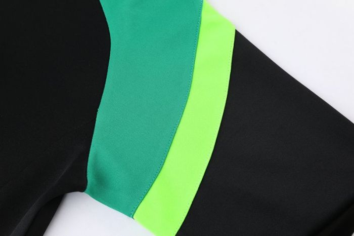 Adult Track Jacket and Pants Set Black/Green #NJ02