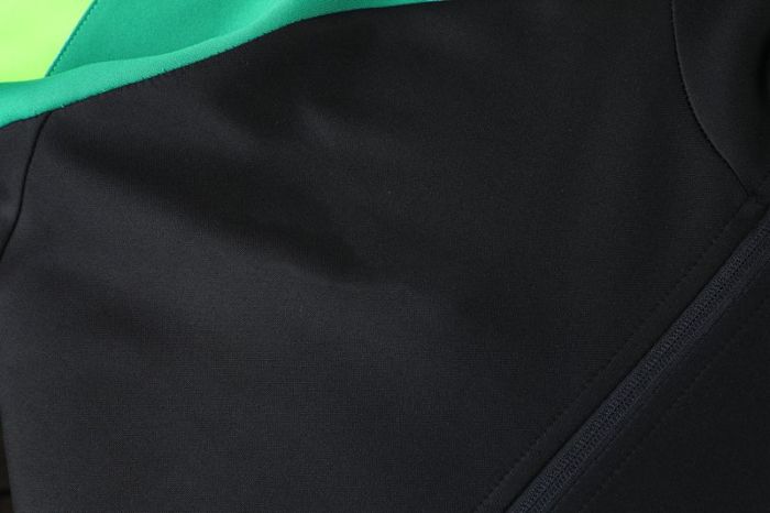 Adult Track Jacket and Pants Set Black/Green #NJ02