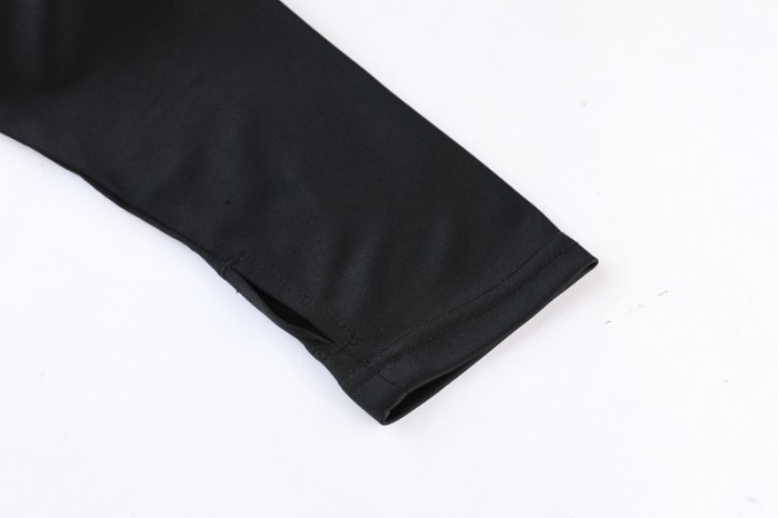 Adult Half-Zip Training Top and Pants Set Black #B201