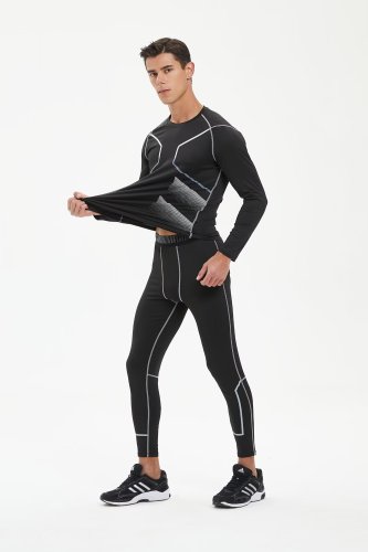 Men's Quick-dry Sports Fitness Top and Pants Set