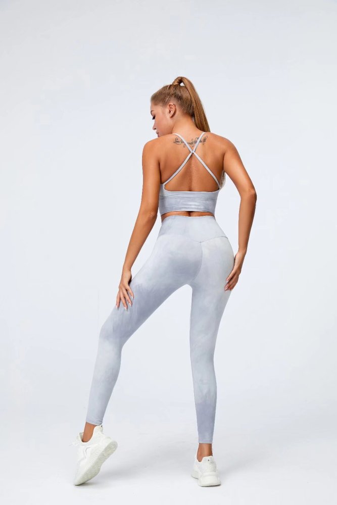 Womens Yoga Fitness Running Top and Pants Set L3032+L3031