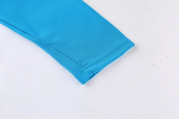 Adult Half-Zip Training Top and Pants Set Lake blue #B201