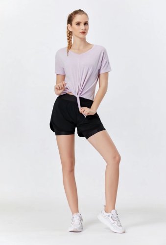 Women's Quick-dry Sports Fitness Top and Shorts Kit