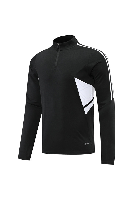 Adult Half-Zip Training Top and Pants Set Black #B201