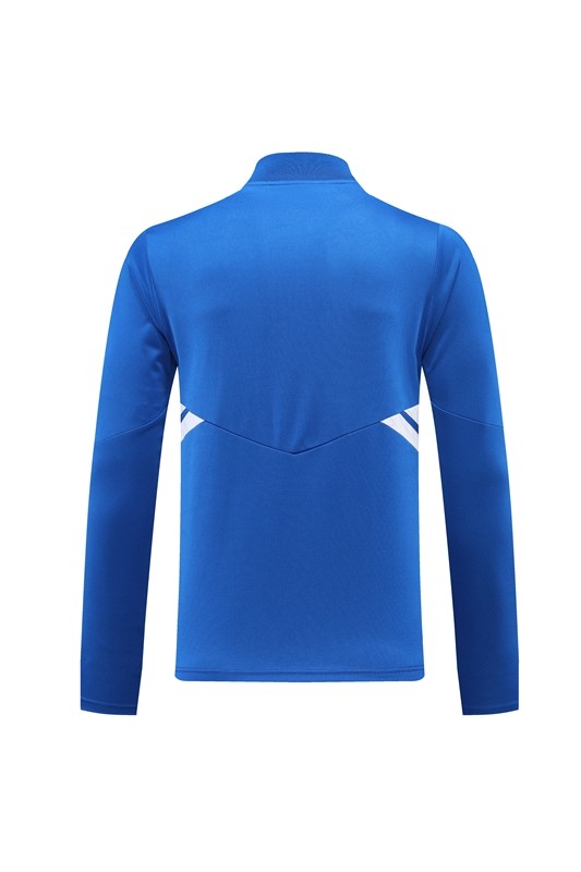 Adult Half-Zip Training Top and Pants Set Blue #B201
