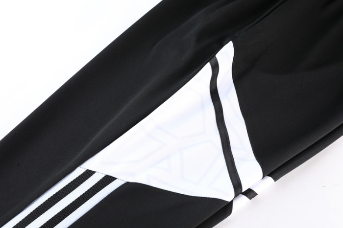 Adult Half-Zip Training Top and Pants Set Black #B201