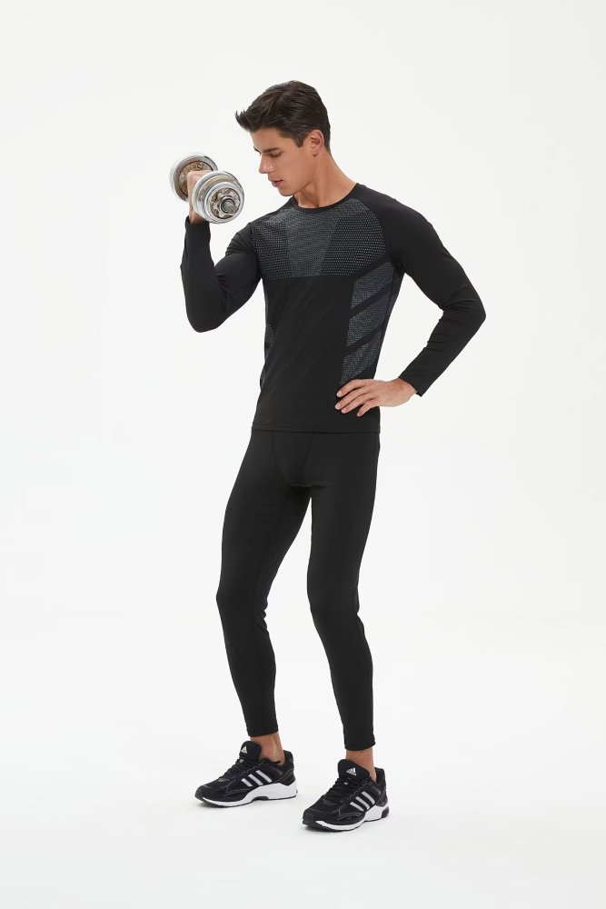 Men's Quick-dry Sports Fitness Top and Pants Set