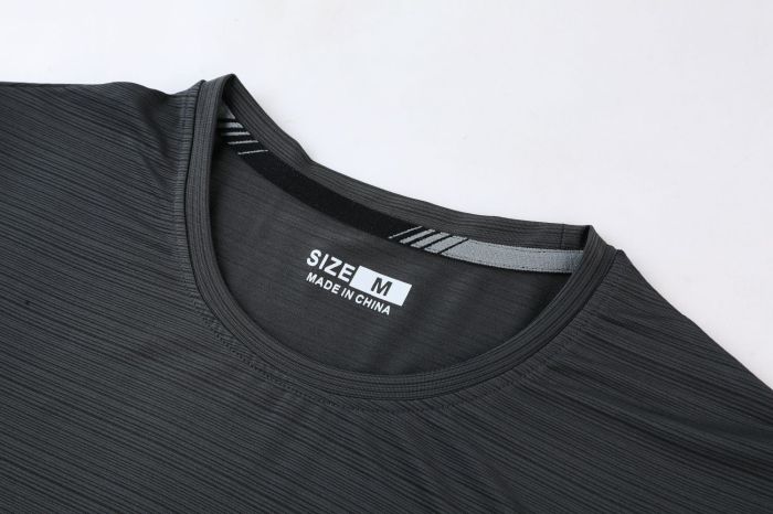 Men's Quick-dry Sports Fitness T-shirt Dark Gray #202