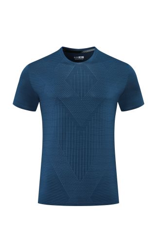 Men's Quick-dry Sports Fitness T-shirt Lake Blue #204