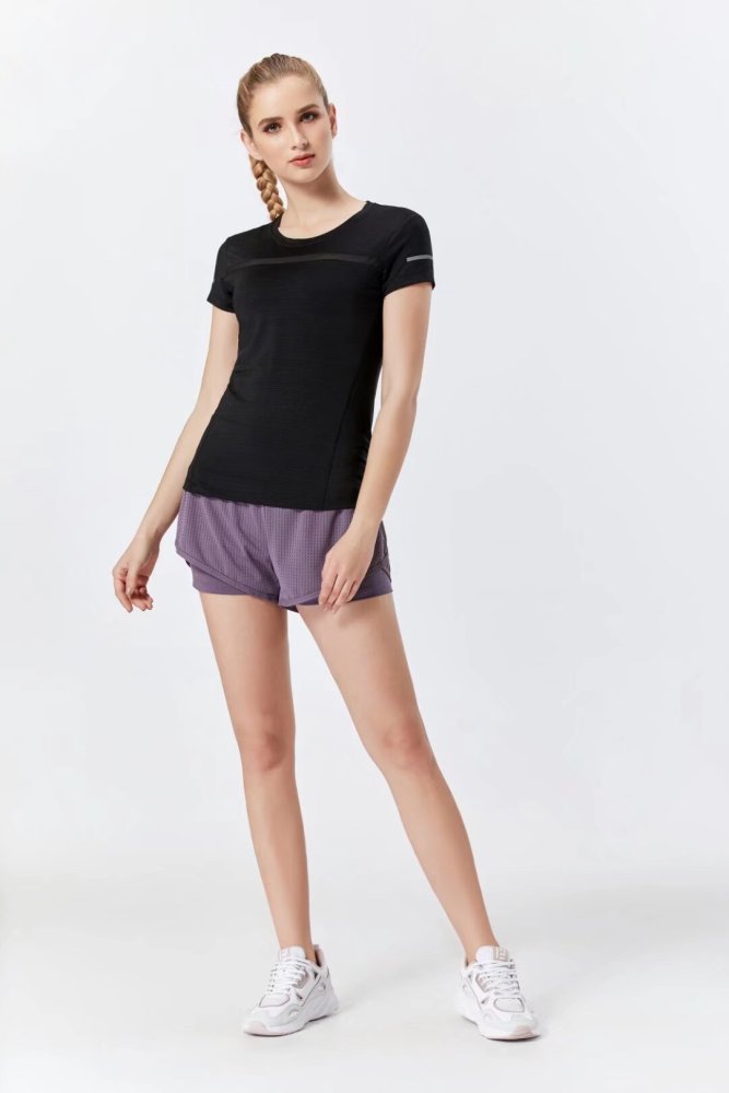 Women's Quick-dry Sports Fitness Top and Shorts Kit