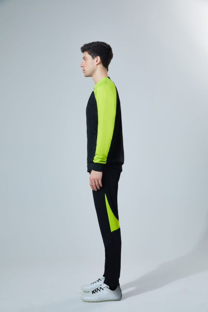 Adult Track Jacket and Pants Set Black/Green #NJ01