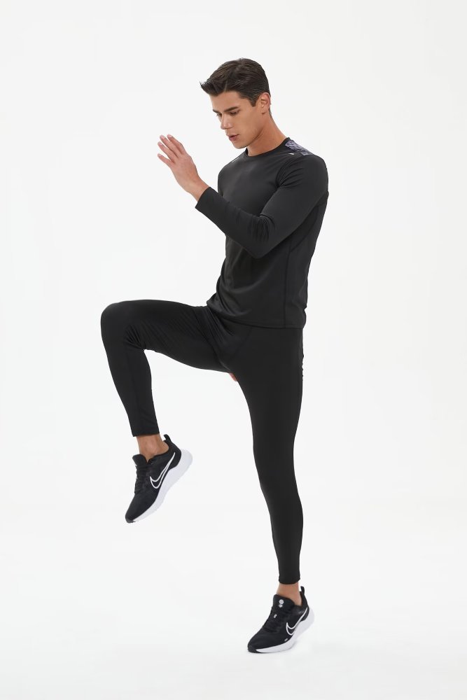 Men's Quick-dry Sports Fitness Top and Pants Set