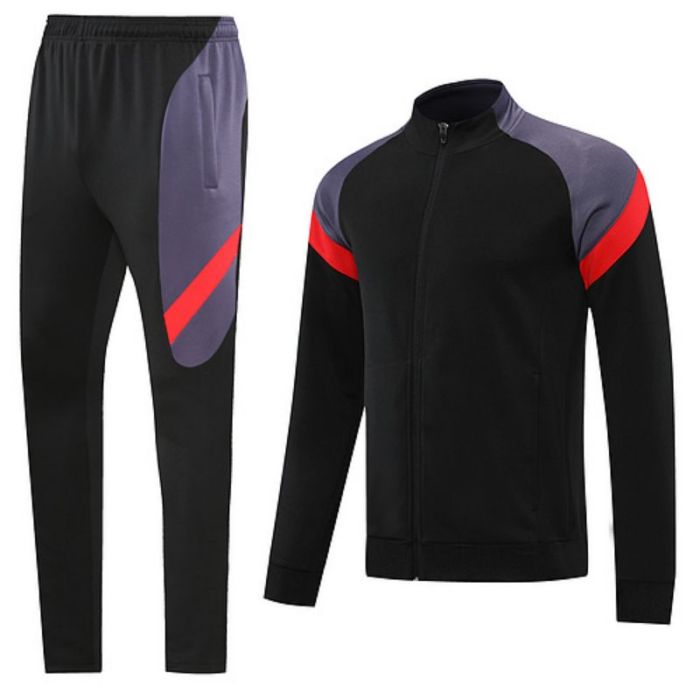 Adult Track Jacket and Pants Set Black/Purple #NJ02