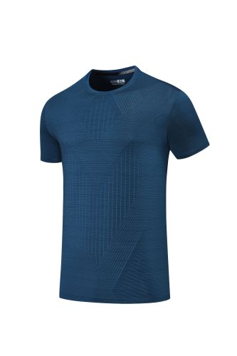 Men's Quick-dry Sports Fitness T-shirt Lake Blue #204