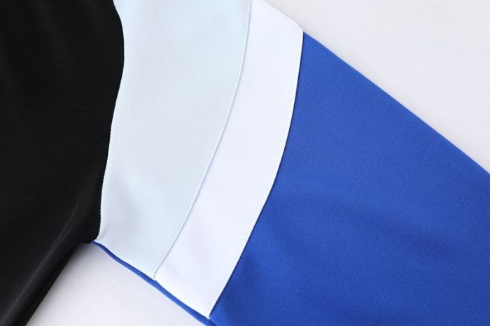 Adult Track Jacket and Pants Set Black/Blue #NJ02