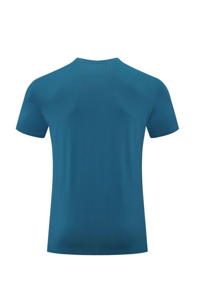 Men's Quick-dry Sports Fitness T-shirt Lake Blue #201