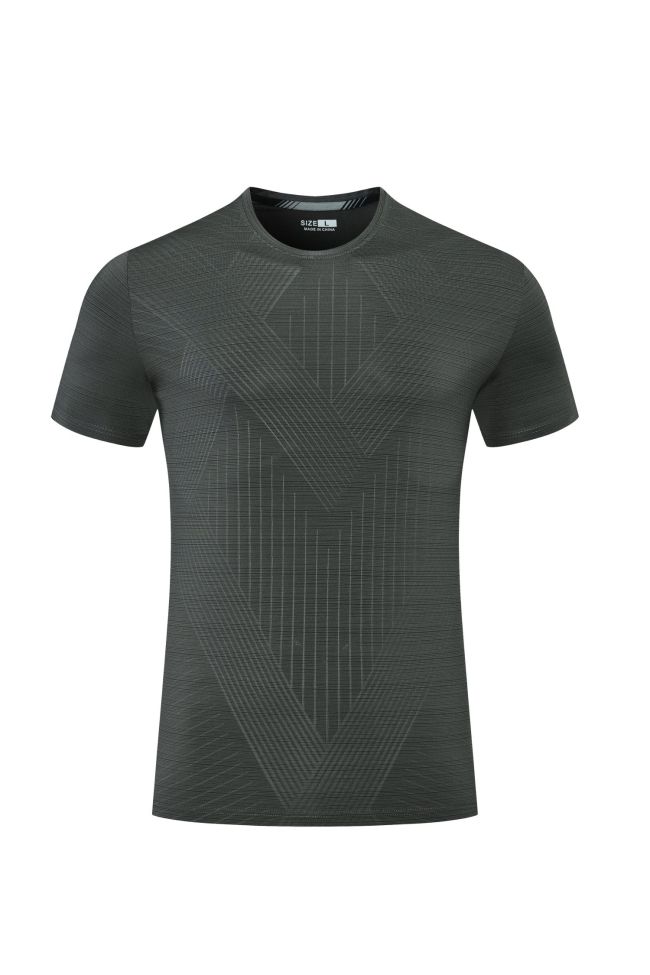 Men's Quick-dry Sports Fitness T-shirt Dark Gray #204