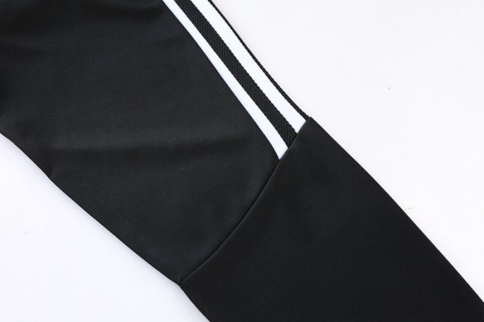 Adult Half-Zip Training Top and Pants Set Black #B201