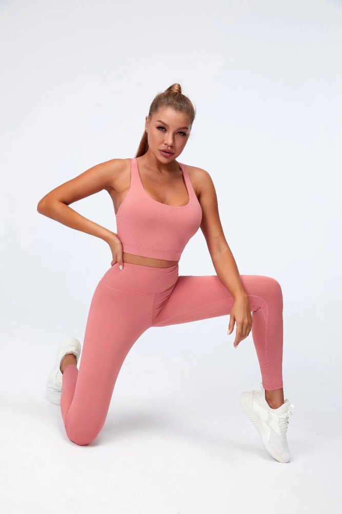 Womens Yoga Fitness Running Top and Pants Set 21113+L3029