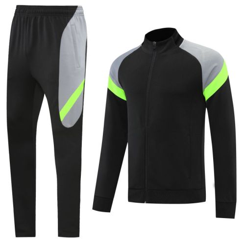 Adult Track Jacket and Pants Set Black/Gray #NJ02