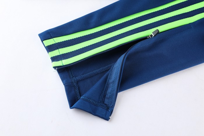 Adult Half-Zip Training Top and Pants Set Lake blue #B201
