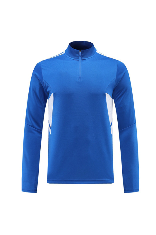 Adult Half-Zip Training Top and Pants Set Blue #B201