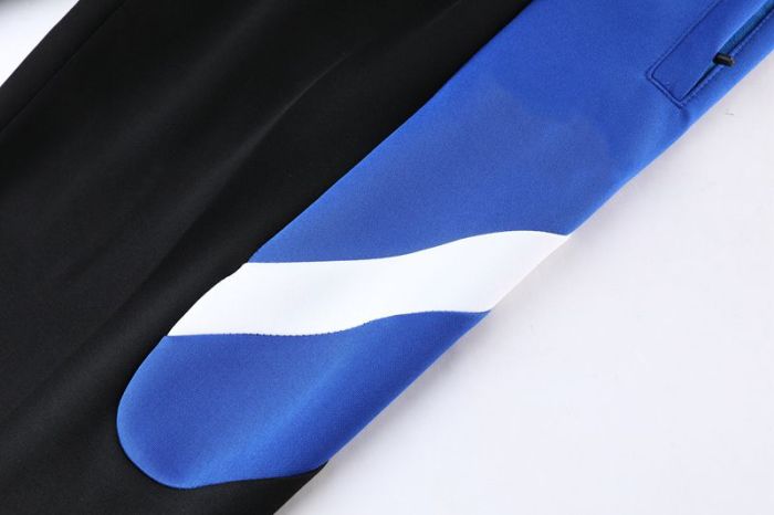 Adult Track Jacket and Pants Set Black/Blue #NJ02