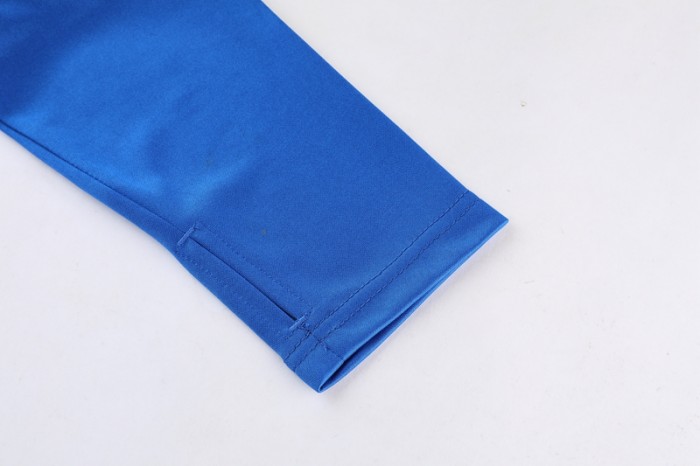 Adult Half-Zip Training Top and Pants Set Blue #B201