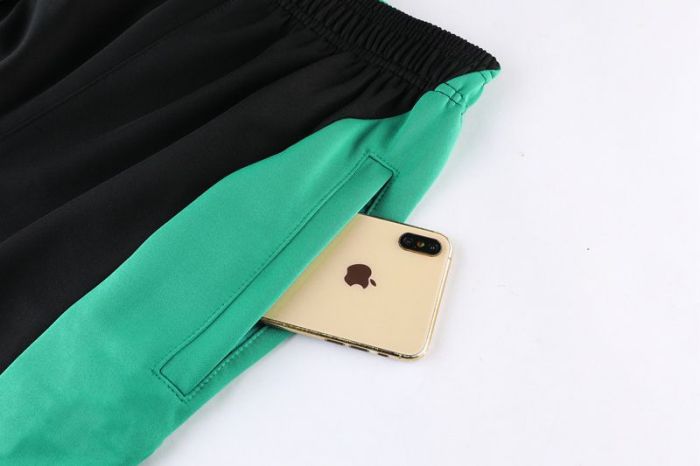Adult Track Jacket and Pants Set Black/Green #NJ02