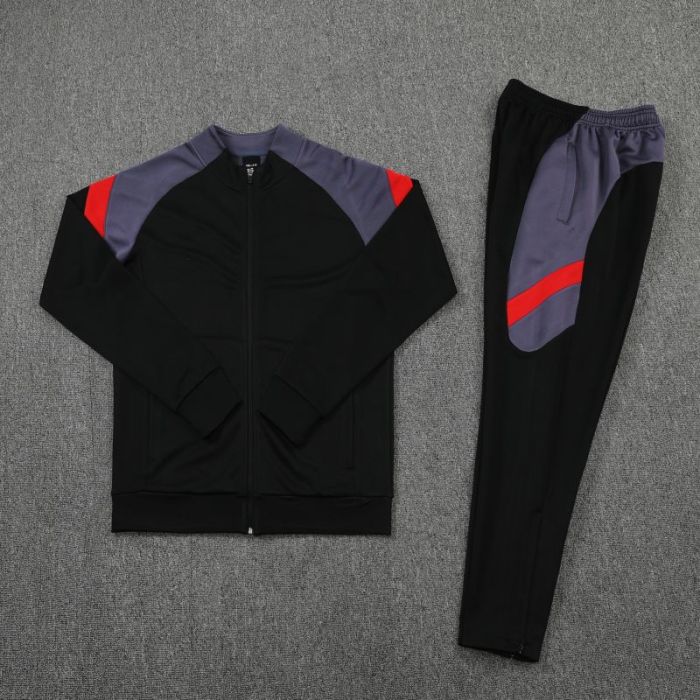 Adult Track Jacket and Pants Set Black/Purple #NJ02