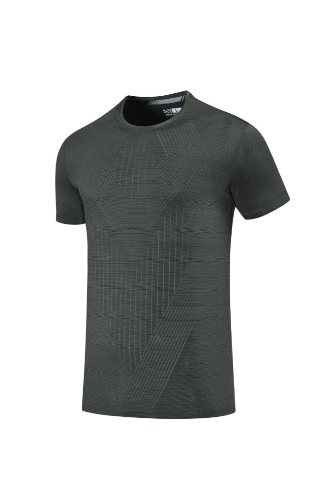 Men's Quick-dry Sports Fitness T-shirt Dark Gray #204