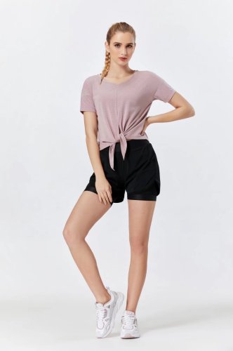 Women's Quick-dry Sports Fitness Top and Shorts Kit