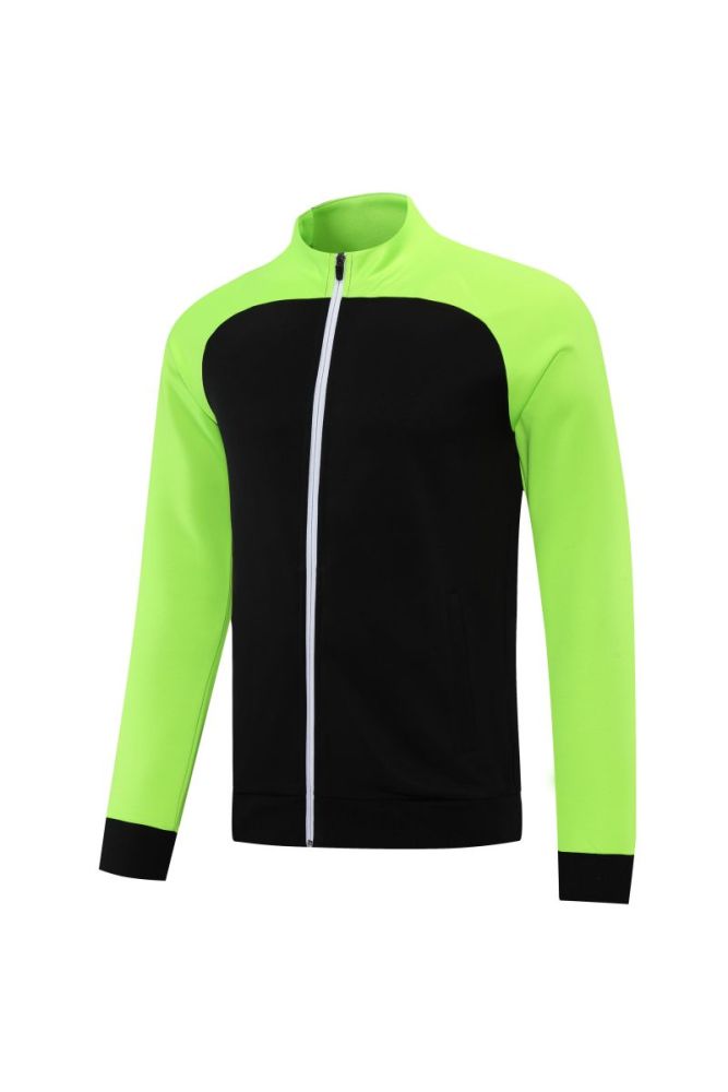 Adult Track Jacket and Pants Set Black/Green #NJ01