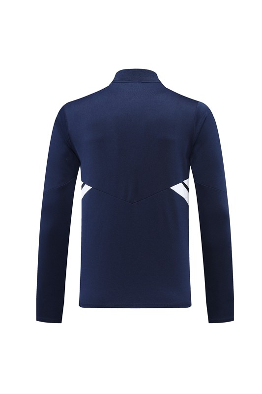 Adult Half-Zip Training Top and Pants Set Dark Blue #B201