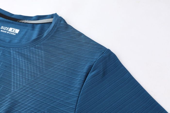Men's Quick-dry Sports Fitness T-shirt Lake Blue #204