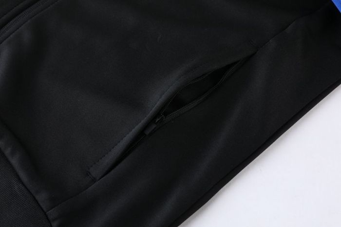 Adult Track Jacket and Pants Set Black/Blue #NJ02