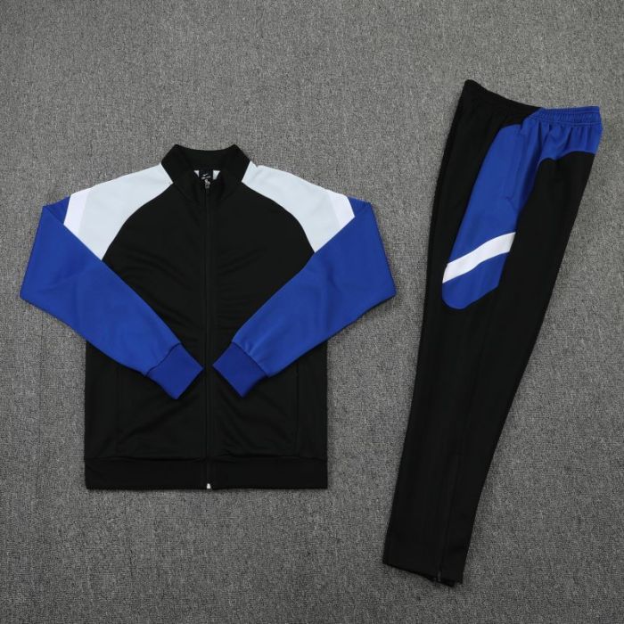 Adult Track Jacket and Pants Set Black/Blue #NJ02